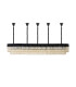 Poland 250 x 40cm Linear Pendant Bell Cup 13 Light E14 Matt Black/Cognac Sculpted Glass Item Weight: 61kg-4