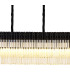 Poland 250 x 40cm Linear Pendant Bell Cup 13 Light E14 Matt Black/Cognac Sculpted Glass Item Weight: 61kg-7
