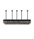Poland 250 x 40cm Linear Pendant Bell Cup 13 Light E14 Matt Black/Smoked Sculpted Glass Item Weight: 61kg-4
