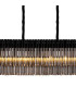 Poland 250 x 40cm Linear Pendant Bell Cup 13 Light E14 Matt Black/Smoked Sculpted Glass Item Weight: 61kg-7