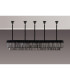 Poland 250 x 40cm Linear Pendant Bell Cup 13 Light E14 Matt Black/Smoked Sculpted Glass Item Weight: 61kg-9