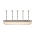 Poland 250 x 40cm Linear Pendant Bell Cup 13 Light E14 Polished Nickel/Clear Sculpted Glass Item Weight: 61kg-1