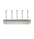 Poland 250 x 40cm Linear Pendant Bell Cup 13 Light E14 Polished Nickel/Clear Sculpted Glass Item Weight: 61kg-4