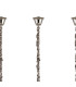 Poland 250 x 40cm Linear Pendant Bell Cup 13 Light E14 Polished Nickel/Clear Sculpted Glass Item Weight: 61kg-6