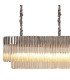 Poland 250 x 40cm Linear Pendant Bell Cup 13 Light E14 Polished Nickel/Cognac Sculpted Glass Item Weight: 61kg-5