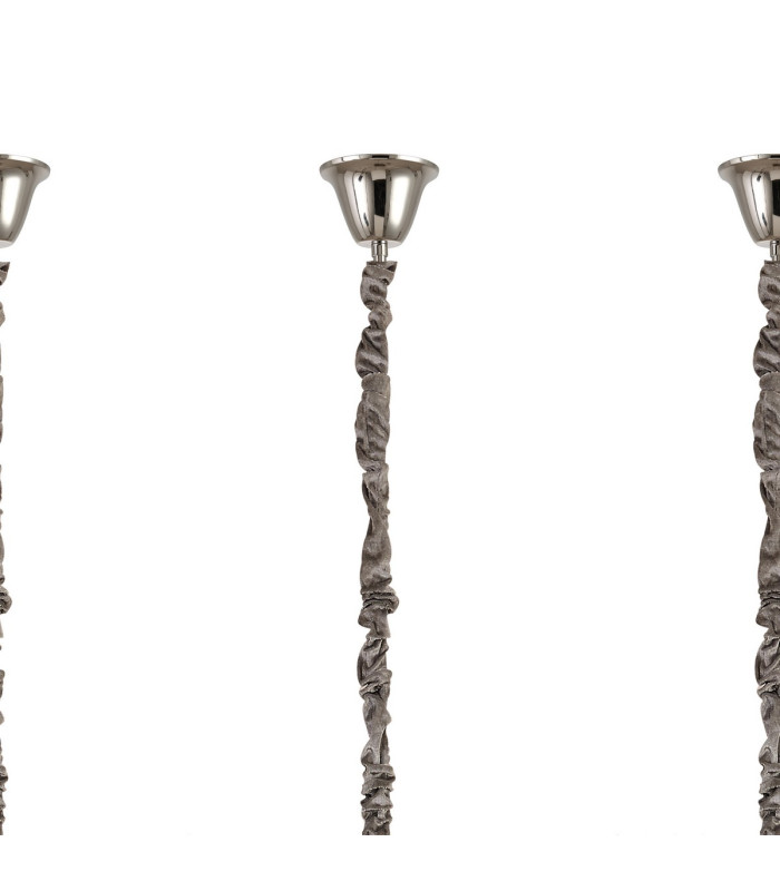 Poland 250 x 40cm Linear Pendant Bell Cup 13 Light E14 Polished Nickel/Cognac Sculpted Glass Item Weight: 61kg-6