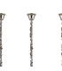 Poland 250 x 40cm Linear Pendant Bell Cup 13 Light E14 Polished Nickel/Smoked Sculpted Glass Item Weight: 61kg-6