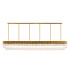 Poland 300 x 40cm Linear Pendant 16 Light E14 Brass/Clear Sculpted Glass Item Weight: 80kg-1