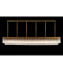 Poland 300 x 40cm Linear Pendant 16 Light E14 Brass/Clear Sculpted Glass Item Weight: 80kg-3