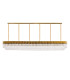 Poland 300 x 40cm Linear Pendant 16 Light E14 Brass/Clear Sculpted Glass Item Weight: 80kg-4