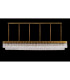 Poland 300 x 40cm Linear Pendant 16 Light E14 Brass/Clear Sculpted Glass Item Weight: 80kg-9