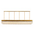 Poland 300 x 40cm Linear Pendant 16 Light E14 Brass/Cognac Sculpted Glass Item Weight: 80kg-1