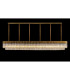 Poland 300 x 40cm Linear Pendant 16 Light E14 Brass/Cognac Sculpted Glass Item Weight: 80kg-3