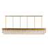 Poland 300 x 40cm Linear Pendant 16 Light E14 Brass/Cognac Sculpted Glass Item Weight: 80kg-4