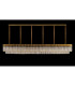 Poland 300 x 40cm Linear Pendant 16 Light E14 Brass/Cognac Sculpted Glass Item Weight: 80kg-9