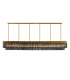Poland 300 x 40cm Linear Pendant 16 Light E14 Brass/Smoked Sculpted Glass Item Weight: 80kg-1