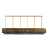 Poland 300 x 40cm Linear Pendant 16 Light E14 Brass/Smoked Sculpted Glass Item Weight: 80kg-4