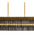 Poland 300 x 40cm Linear Pendant 16 Light E14 Brass/Smoked Sculpted Glass Item Weight: 80kg-7