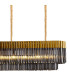 Poland 300 x 40cm Linear Pendant 16 Light E14 Brass/Smoked Sculpted Glass Item Weight: 80kg-8