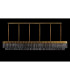 Poland 300 x 40cm Linear Pendant 16 Light E14 Brass/Smoked Sculpted Glass Item Weight: 80kg-9