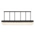 Poland 300 x 40cm Linear Pendant 16 Light E14 Matt Black/Clear Sculpted Glass Item Weight: 80kg-1