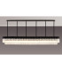 Poland 300 x 40cm Linear Pendant 16 Light E14 Matt Black/Clear Sculpted Glass Item Weight: 80kg-3