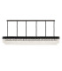 Poland 300 x 40cm Linear Pendant 16 Light E14 Matt Black/Clear Sculpted Glass Item Weight: 80kg-4
