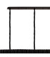 Poland 300 x 40cm Linear Pendant 16 Light E14 Matt Black/Clear Sculpted Glass Item Weight: 80kg-6