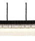 Poland 300 x 40cm Linear Pendant 16 Light E14 Matt Black/Clear Sculpted Glass Item Weight: 80kg-7