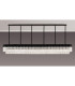 Poland 300 x 40cm Linear Pendant 16 Light E14 Matt Black/Clear Sculpted Glass Item Weight: 80kg-9