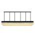 Poland 300 x 40cm Linear Pendant 16 Light E14 Matt Black/Cognac Sculpted Glass Item Weight: 80kg-1