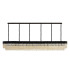 Poland 300 x 40cm Linear Pendant 16 Light E14 Matt Black/Cognac Sculpted Glass Item Weight: 80kg-4