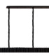 Poland 300 x 40cm Linear Pendant 16 Light E14 Matt Black/Cognac Sculpted Glass Item Weight: 80kg-6