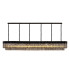 Poland 300 x 40cm Linear Pendant 16 Light E14 Matt Black/Smoked Sculpted Glass Item Weight: 80kg-1