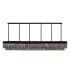 Poland 300 x 40cm Linear Pendant 16 Light E14 Matt Black/Smoked Sculpted Glass Item Weight: 80kg-4