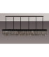 Poland 300 x 40cm Linear Pendant 16 Light E14 Matt Black/Smoked Sculpted Glass Item Weight: 80kg-9