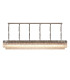 Poland 300 x 40cm Linear Pendant 16 Light E14 Polished Nickel/Clear Sculpted Glass Item Weight: 80kg-1