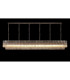Poland 300 x 40cm Linear Pendant 16 Light E14 Polished Nickel/Clear Sculpted Glass Item Weight: 80kg-3