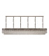 Poland 300 x 40cm Linear Pendant 16 Light E14 Polished Nickel/Clear Sculpted Glass Item Weight: 80kg-4