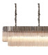 Poland 300 x 40cm Linear Pendant 16 Light E14 Polished Nickel/Clear Sculpted Glass Item Weight: 80kg-5