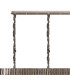 Poland 300 x 40cm Linear Pendant 16 Light E14 Polished Nickel/Clear Sculpted Glass Item Weight: 80kg-6