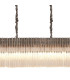 Poland 300 x 40cm Linear Pendant 16 Light E14 Polished Nickel/Clear Sculpted Glass Item Weight: 80kg-7