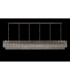 Poland 300 x 40cm Linear Pendant 16 Light E14 Polished Nickel/Clear Sculpted Glass Item Weight: 80kg-9