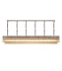 Poland 300 x 40cm Linear Pendant 16 Light E14 Polished Nickel/Cognac Sculpted Glass Item Weight: 80kg-1
