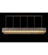 Poland 300 x 40cm Linear Pendant 16 Light E14 Polished Nickel/Cognac Sculpted Glass Item Weight: 80kg-3