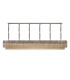 Poland 300 x 40cm Linear Pendant 16 Light E14 Polished Nickel/Cognac Sculpted Glass Item Weight: 80kg-4