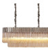 Poland 300 x 40cm Linear Pendant 16 Light E14 Polished Nickel/Cognac Sculpted Glass Item Weight: 80kg-5