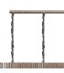 Poland 300 x 40cm Linear Pendant 16 Light E14 Polished Nickel/Cognac Sculpted Glass Item Weight: 80kg-6