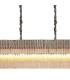 Poland 300 x 40cm Linear Pendant 16 Light E14 Polished Nickel/Cognac Sculpted Glass Item Weight: 80kg-7