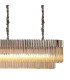 Poland 300 x 40cm Linear Pendant 16 Light E14 Polished Nickel/Cognac Sculpted Glass Item Weight: 80kg-8